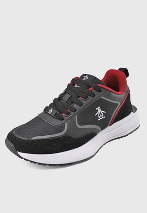 Tenis Lifestyle Negro-Blanco-Rojo Original Penguin Cruses