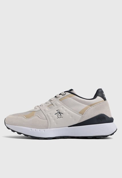 Tenis Beige-Blanco-Azul Navy Original Penguin Tucson