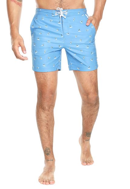 Traje de baño Azul-Blanco Original Penguin