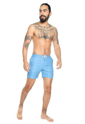 Traje de baño Azul-Blanco Original Penguin