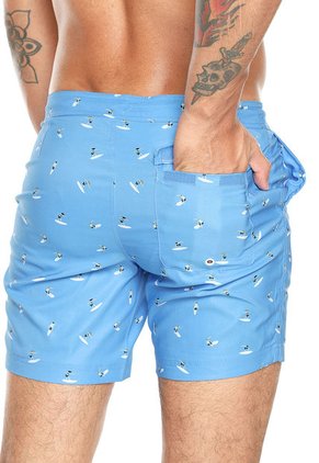 Traje de baño Azul-Blanco Original Penguin