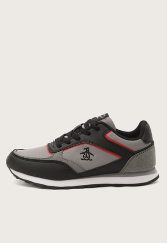 Tenis Lifestyle Negro-Gris-Rojo Original Penguin Fino Original Penguin