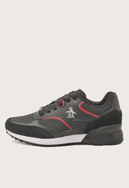 Tenis Lifestyle Negro-Rojo-Blanco Original Penguin Salto