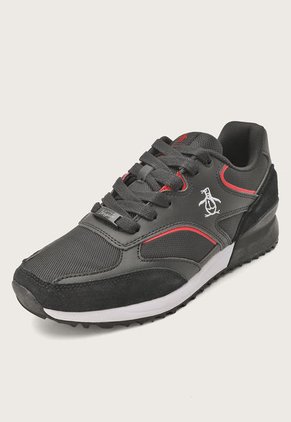 Tenis Lifestyle Negro-Rojo-Blanco Original Penguin Salto
