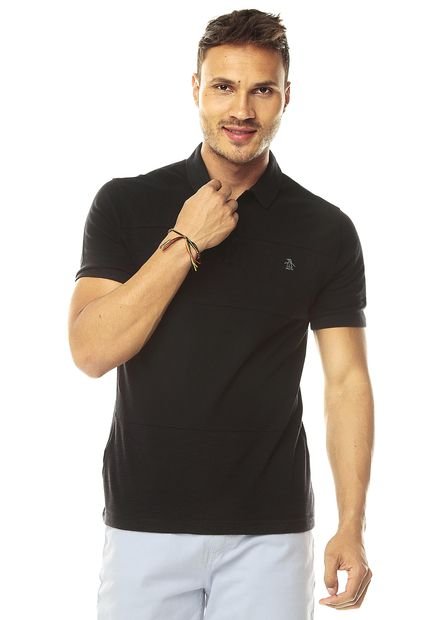 Camiseta Polo Negra Original Penguin