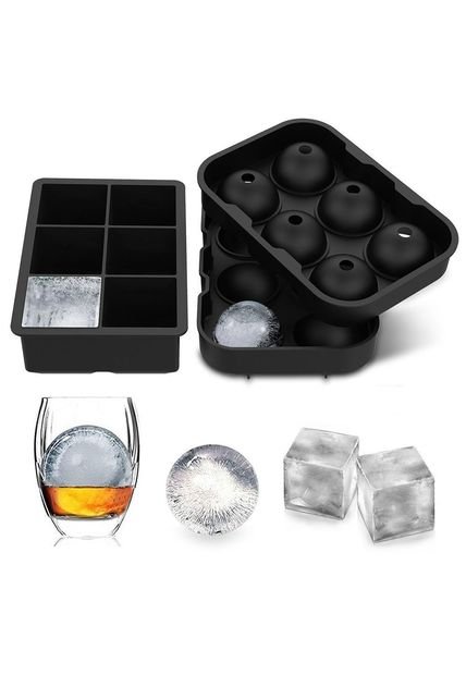 MOLDE SILICONA CUADROS/SEMIESFERA HIELO