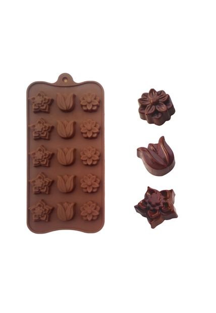 Molde Silicona Choco Flor X 15 Cav