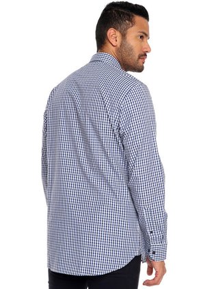 Camisa Azul-Blanco Oscar de la Renta