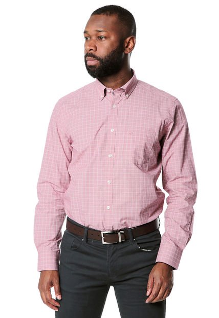 Camisa Oscar de la Renta Rosa-Blanco