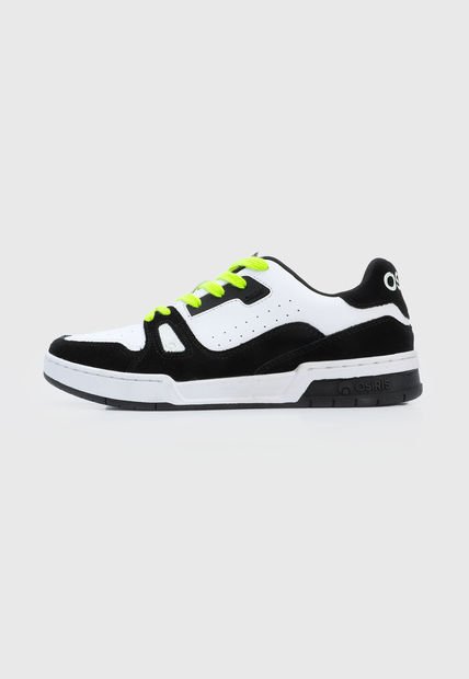 Tenis Skateboarding Blanco-Negro-Verde Neon Osiris