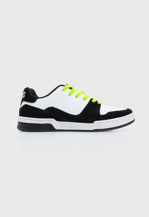 Tenis Skateboarding Blanco-Negro-Verde Neon Osiris