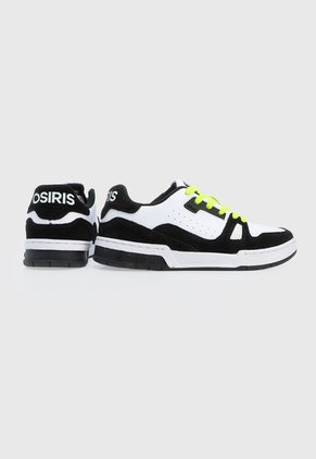 Tenis Skateboarding Blanco-Negro-Verde Neon Osiris