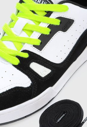 Tenis Skateboarding Blanco-Negro-Verde Neon Osiris