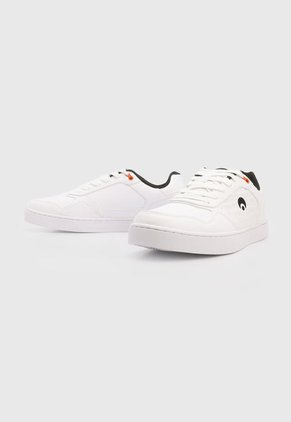 Tenis Skateboarding Blanco-Negro-Naranja Osiris Commander