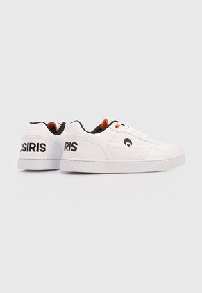 Tenis Skateboarding Blanco-Negro-Naranja Osiris Commander