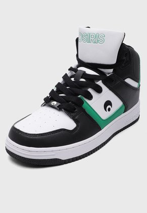 Tenis Lifestyle Blanco-Negro-Verde OSIRIS Mustang