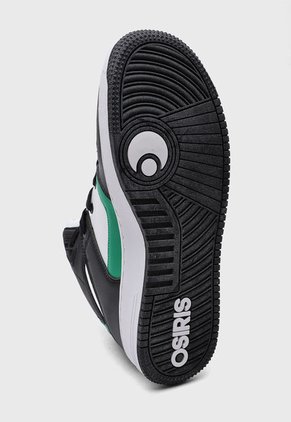 Tenis Lifestyle Blanco-Negro-Verde OSIRIS Mustang