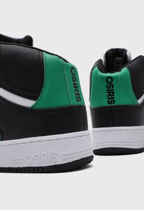 Tenis Lifestyle Blanco-Negro-Verde OSIRIS Mustang