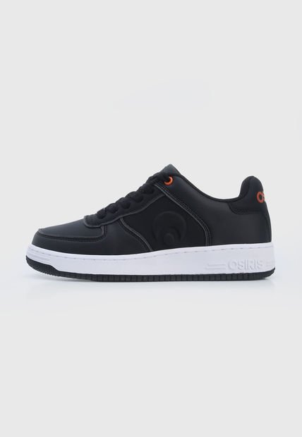 Tenis Skateboarding Negro-Naranja-Blanco Osiris Bugatti