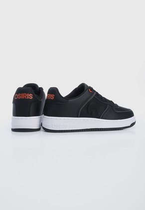 Tenis Skateboarding Negro-Naranja-Blanco Osiris Bugatti