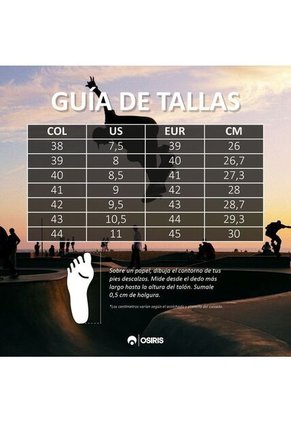 ZAPATILLAS HOMBRE OSIRIS NEGRO MARK