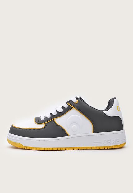 Tenis Skateboarding Gris-Amarillo-Blanco Osiris Bugatti