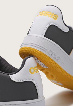 Tenis Skateboarding Gris-Amarillo-Blanco Osiris Bugatti