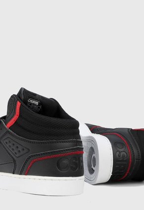 Tenis Skateboarding Negro-Rojo-Blanco Osiris