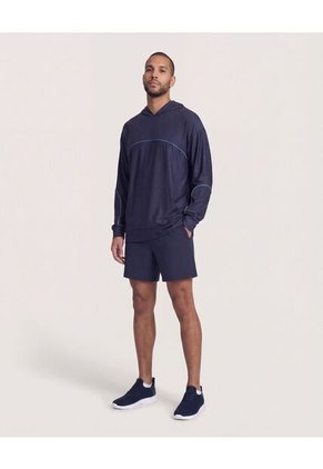 Buzo  Para Hombre Hoodie Color Azul Marca Ostu #60060612