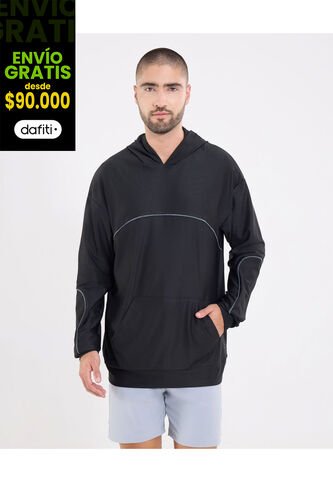 Buzo  Para Hombre Hoodie Color Negro Marca Ostu #60060610 Ostu