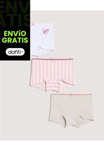Ropa Interior Infantil Niña Boxer Color Negro Marca Ostu #90180098 Ostu