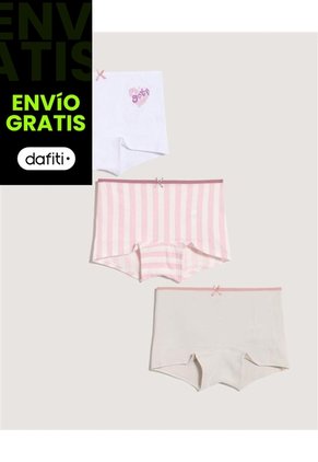 Ropa Interior Infantil Niña Boxer Color Negro Marca Ostu #90180098