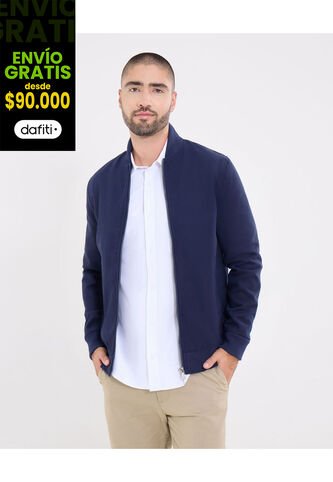 Chaqueta  Para Hombre Bomber Color Azul Marca Ostu #60080178 Ostu