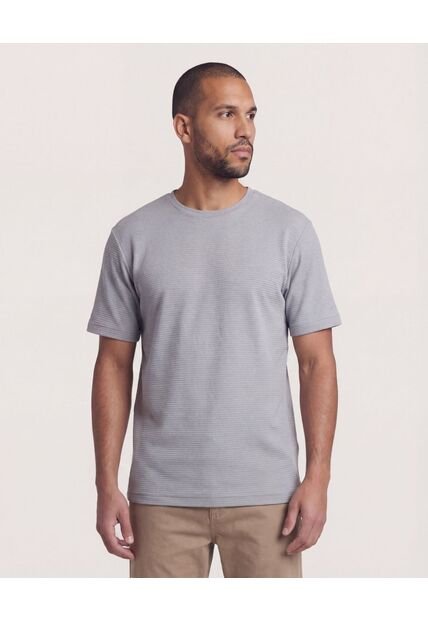 Camiseta  Para Hombre Manga Corta Cuello Redondo Color Gris Marca Ostu #60098217