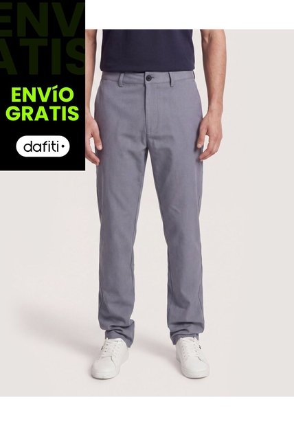 Pantalón Formal Essential  Para Hombre Gris Ostu