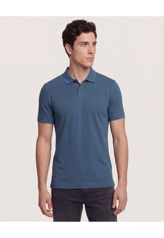 Polo  Para Hombre Cuello Tejido Sin Bolsillo Color Azul Marca Ostu #60110884 Ostu