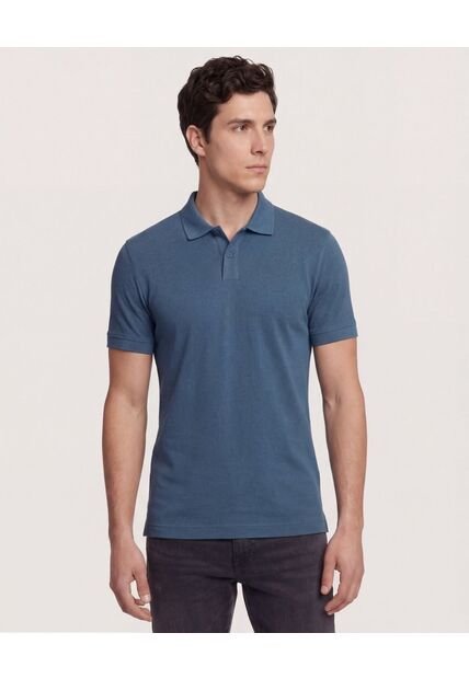 Polo  Para Hombre Cuello Tejido Sin Bolsillo Color Azul Marca Ostu #60110884