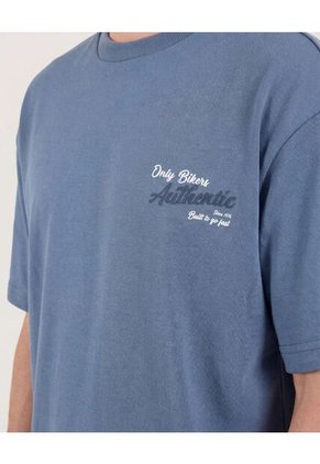 Camiseta  Para Hombre Manga Corta Cuello Redondo Color Azul Marca Ostu #60091904