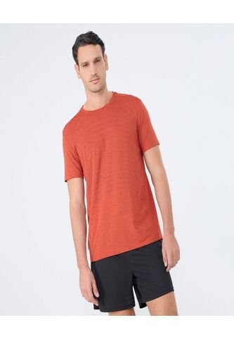 Camiseta Para Hombre Manga Corta Cuello Redondo Color Naranja Marca Ostu #60091510 Ostu