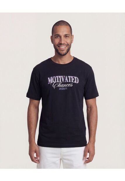 Camiseta  Para Hombre Manga Corta Cuello Redondo Color Negro Marca Ostu #60098221