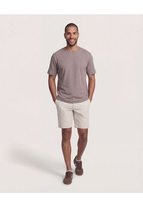 Camiseta  Para Hombre Manga Corta Cuello Redondo Color Café Marca Ostu #60098217