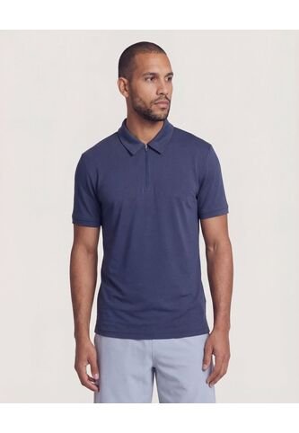 Polo  Para Hombre Cuello Maquina Sin Bolsillo Color Azul Marca Ostu #60110888 Ostu