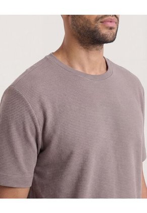 Camiseta  Para Hombre Manga Corta Cuello Redondo Color Café Marca Ostu #60098217