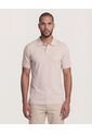 Polo  Para Hombre Cuello Tejido Sin Bolsillo Color Beige Marca Ostu #60110892 de Ostu