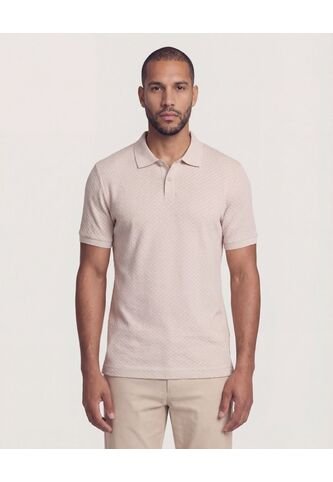 Polo  Para Hombre Cuello Tejido Sin Bolsillo Color Beige Marca Ostu #60110892 Ostu