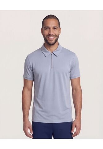 Polo  Para Hombre Cuello Maquina Sin Bolsillo Color Gris Marca Ostu #60110889 Ostu