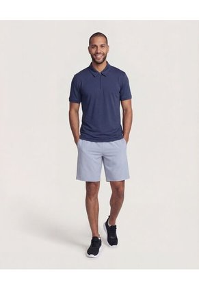 Polo  Para Hombre Cuello Maquina Sin Bolsillo Color Azul Marca Ostu #60110888