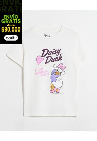 Camiseta  Para Mujer Manga Corta Cuello Redondo Color Crema Marca Ostu #40092750 Ostu