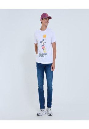 Jean Para Hombre Slim Color Azul Medio Marca Ostu #60160408