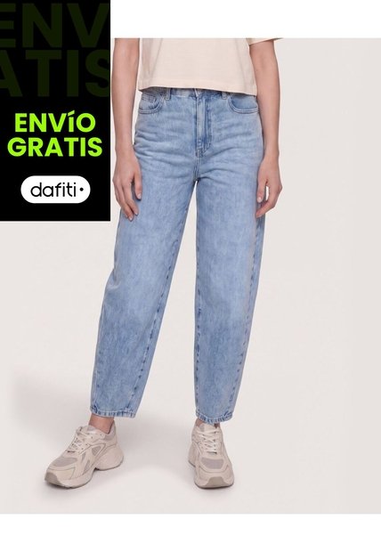 Jean Barrel Urban Fit  Para Mujer Azul Ostu